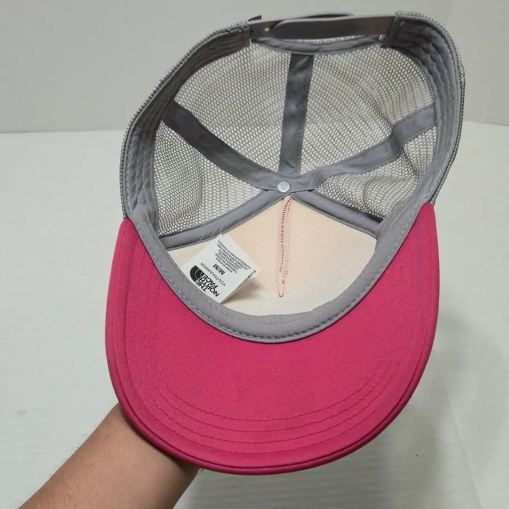 The North Face Youth Pink Trucker Hat Choose Your Own Adventure Mesh Cap M